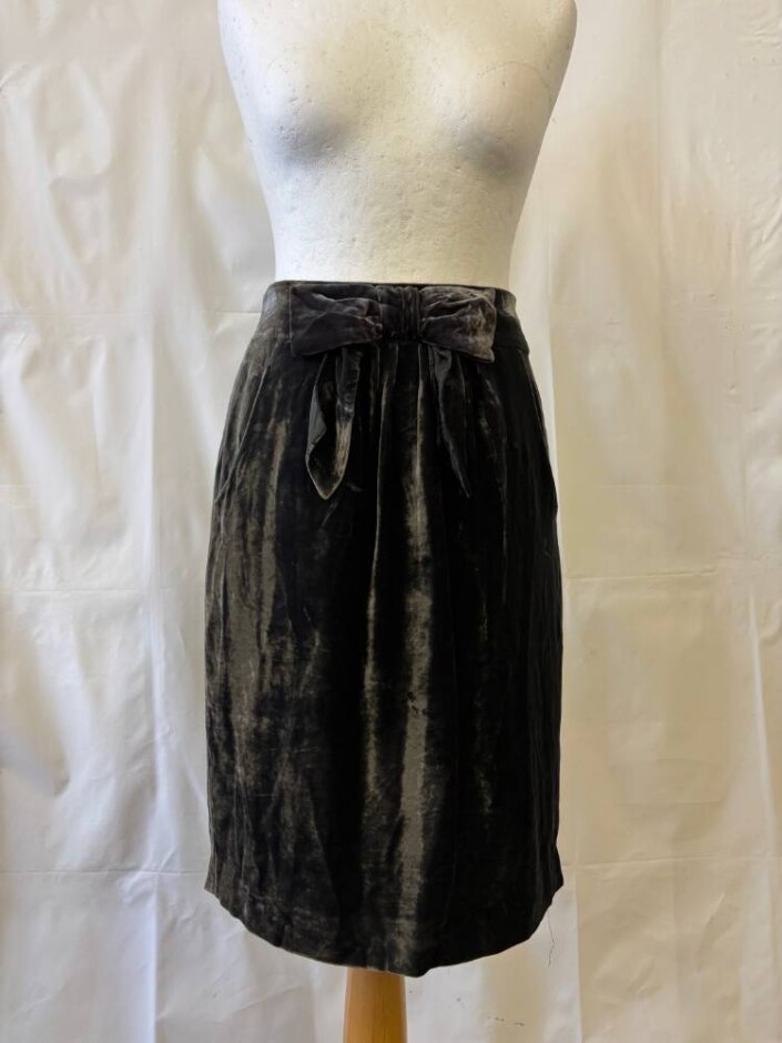 Jigsaw Velour Mini Skirt With Pockets Grey Size: 8
