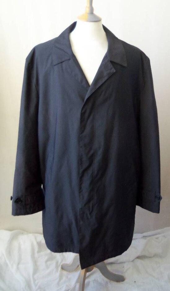 M&s Marks & Spencer Longline Coat Black Size: Xl