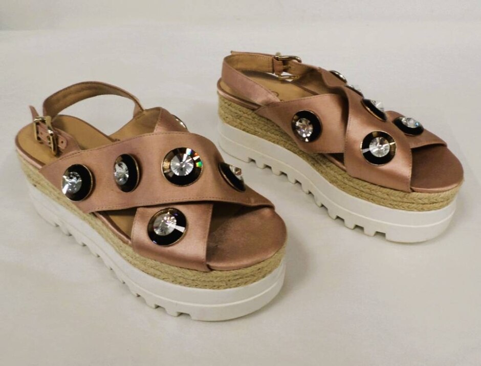 Liu Jo Women's Crisscross Platform Sandal Size 4