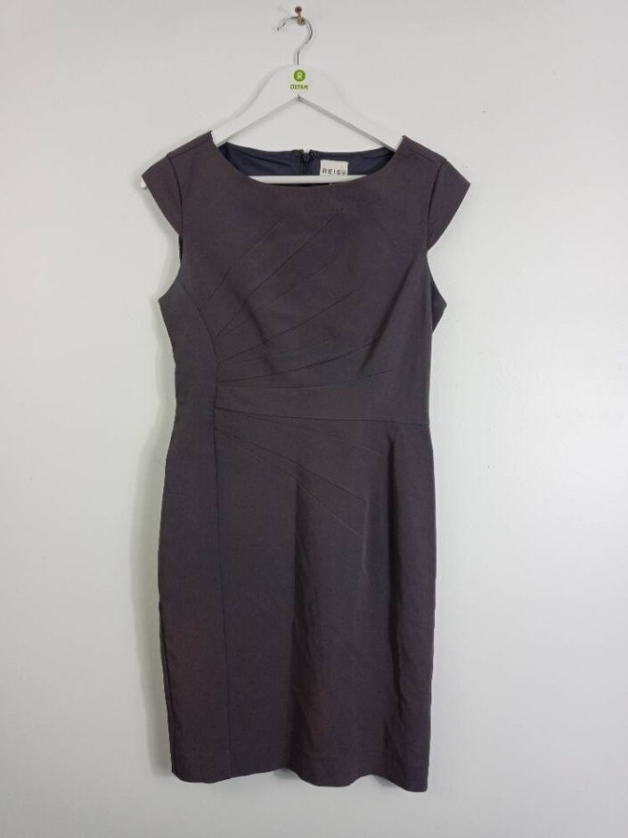 Reiss Ladies Work Dress Grey Size: 12