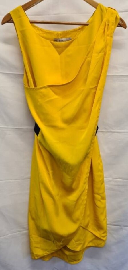 Karen Millen Greek-style Dress Yellow Size: 14