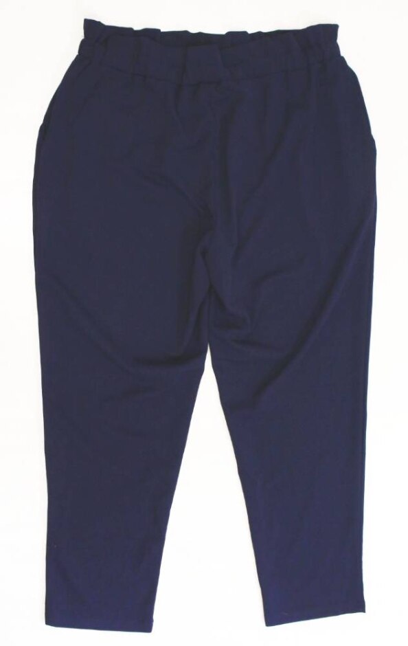 Shein Curve As New Plus Size Trousers Navy Blue Size: Xxxl