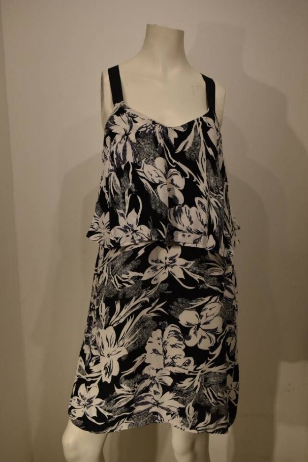 River Island Summer Dress Black & White Size: 12