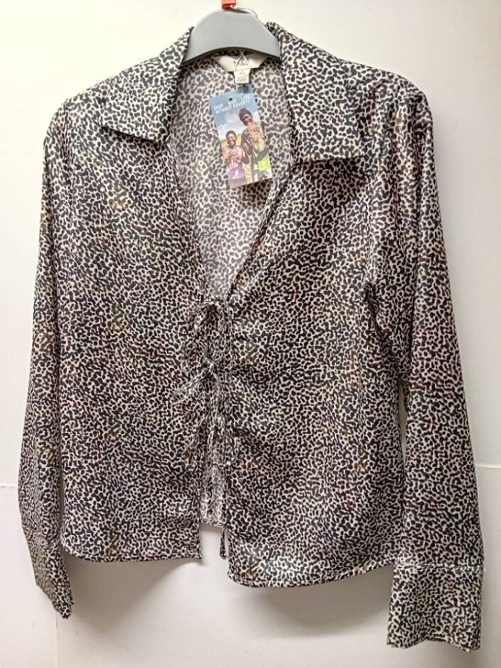 M&s Marks & Spencer Blouse Brown Mix Size: 10