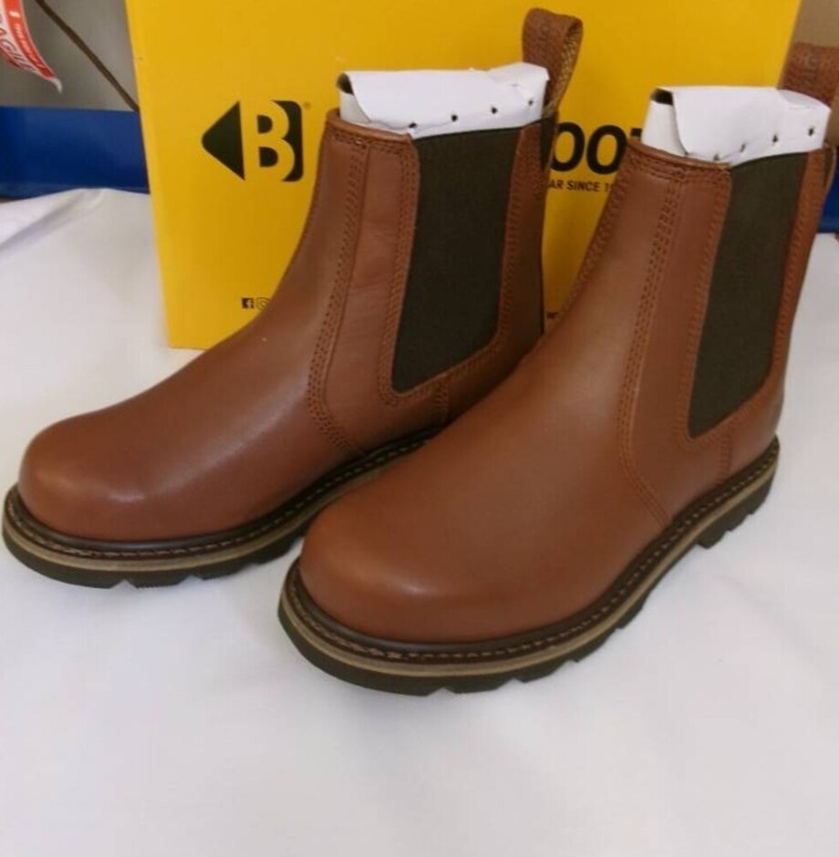Buckbootz Brown Leather Dealer Boots Size 10