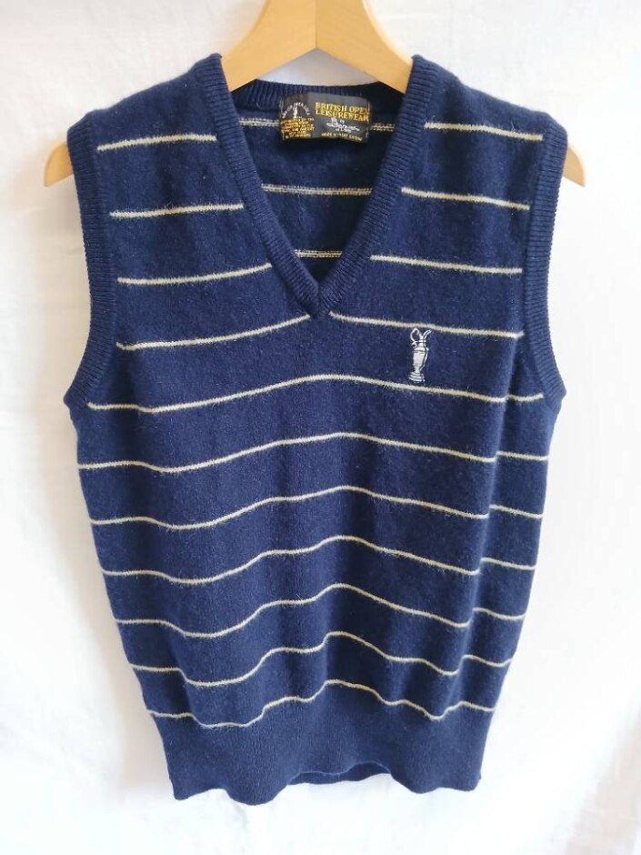 British Open Golf Wool Vest Top Navy Size: S