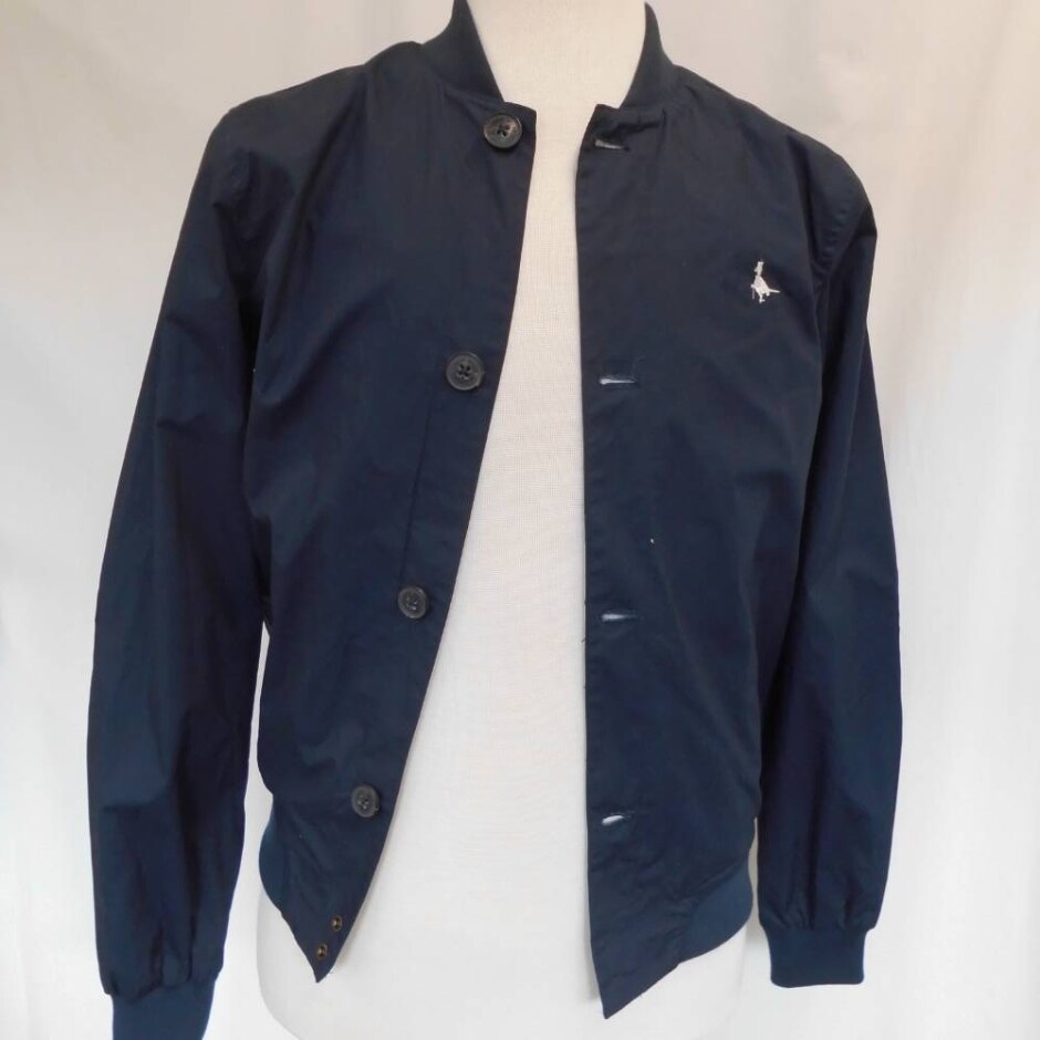Bnwt Jack Wills Edward Bomber Style Blouson Jacket Navy Blue Size: Xs