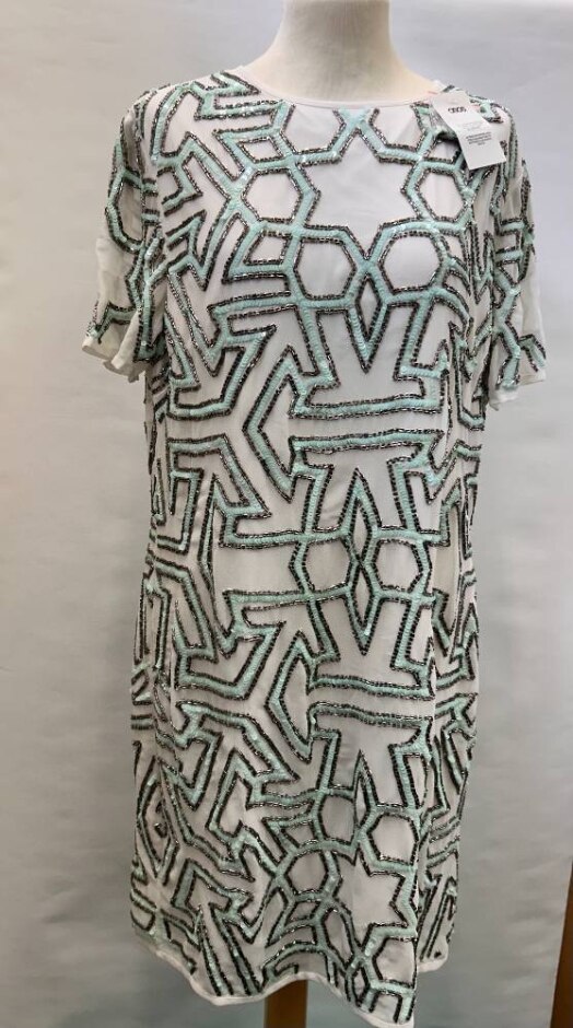 Asos Party Dress Asos Party Dress White. Blue  Size: 10
