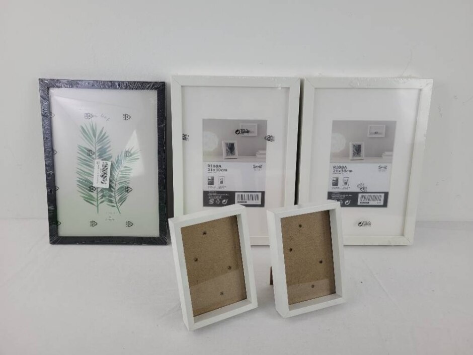 Ikea 5pcs Picture Frames Bundle White Black New