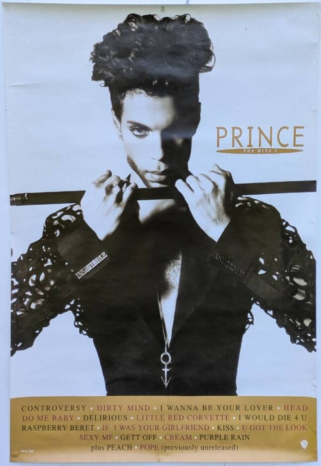 Prince's 'the Hits 2' (1993 Compilation) Original Promotional Poster *rolled Ex-shop New Stock*
