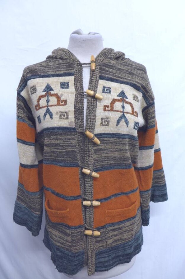 Timex Layered Bow Design Cardigan Brown&orange Size: 36