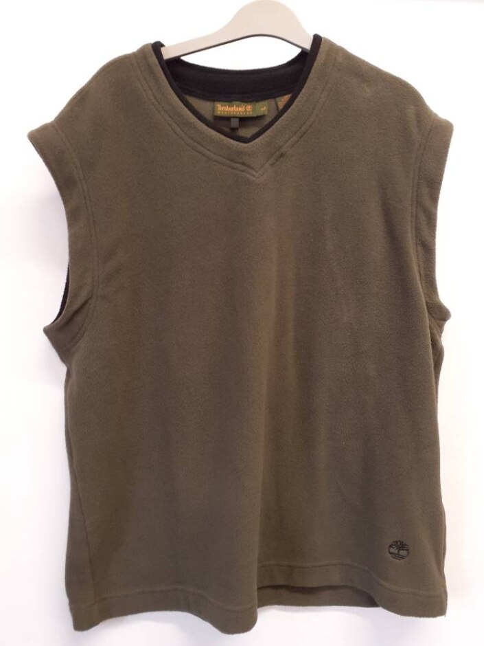 Timberland Sleeveless Polartec Fleece In Green Size: L