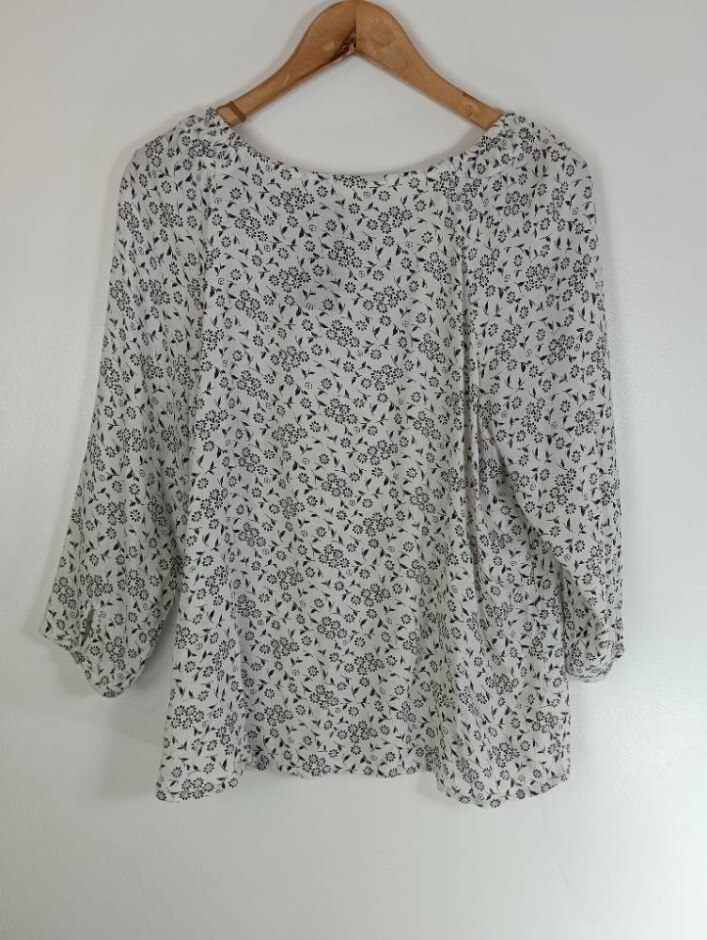 Fat Face Wide Neck Blouse White Size: 16
