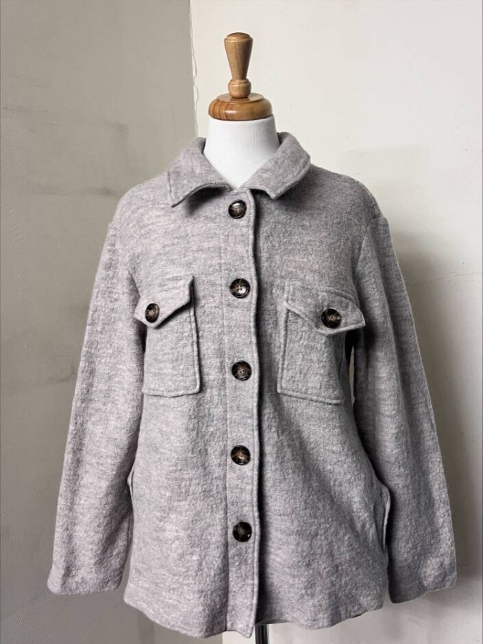 Farhi Wool Jacket Grey Size: L