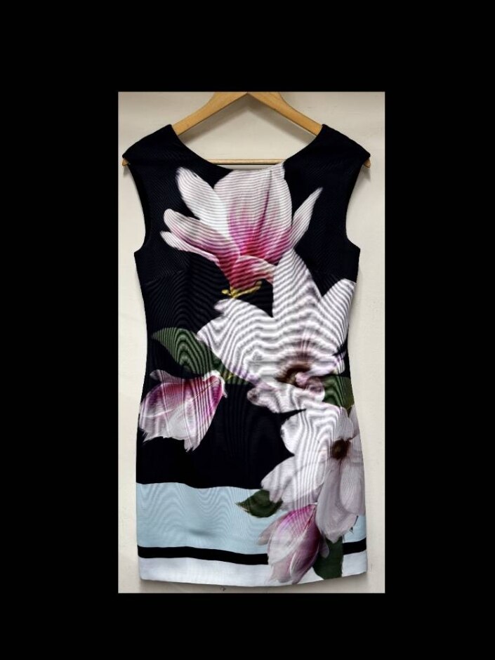 Ted Baker Floral Dress Navy/pink Size: S