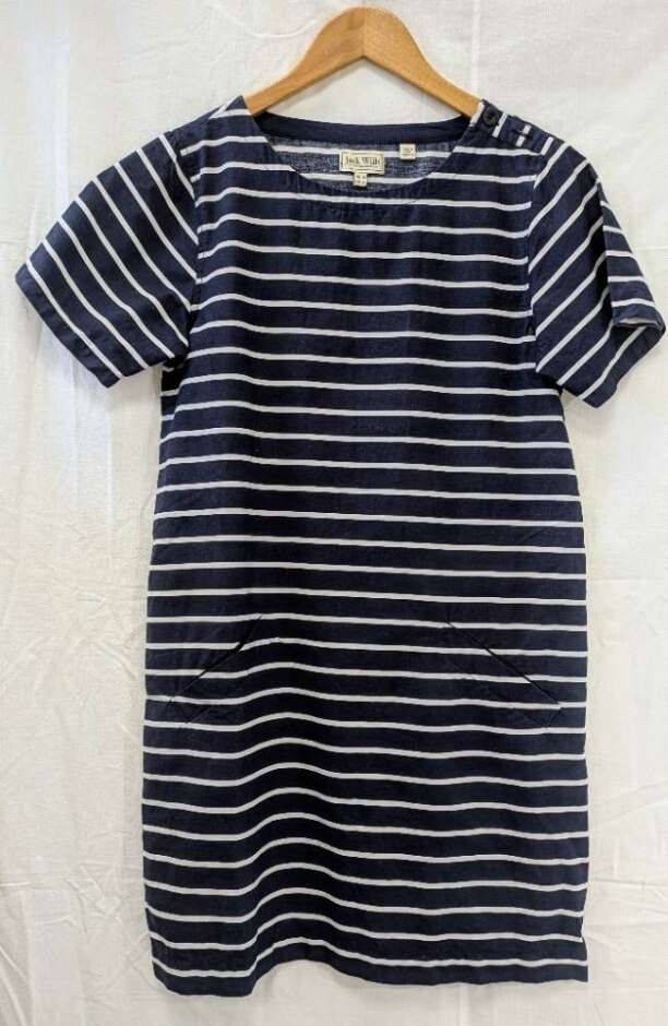 Jack Wills Tunic Dress Navy And White Size: 10