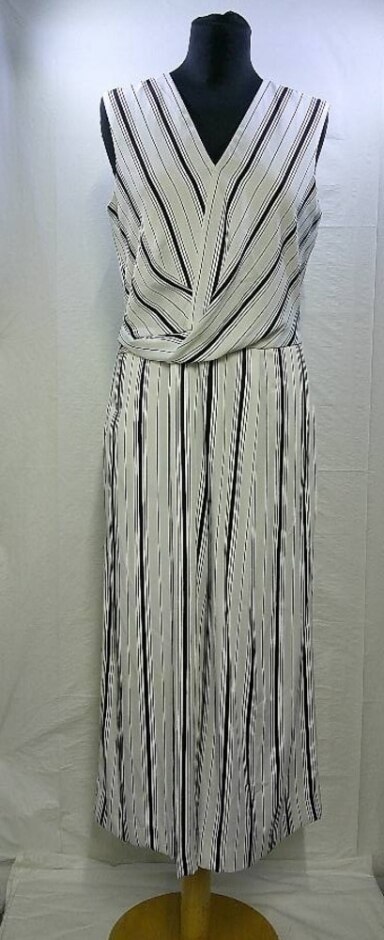 Joseph Ribkoff Sleeveless Jumpsuit Black & White Size: 10