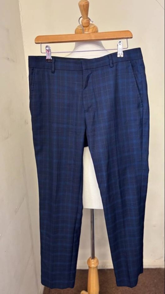Burton Men Trousers 80%polyester Dark Blue Size: S