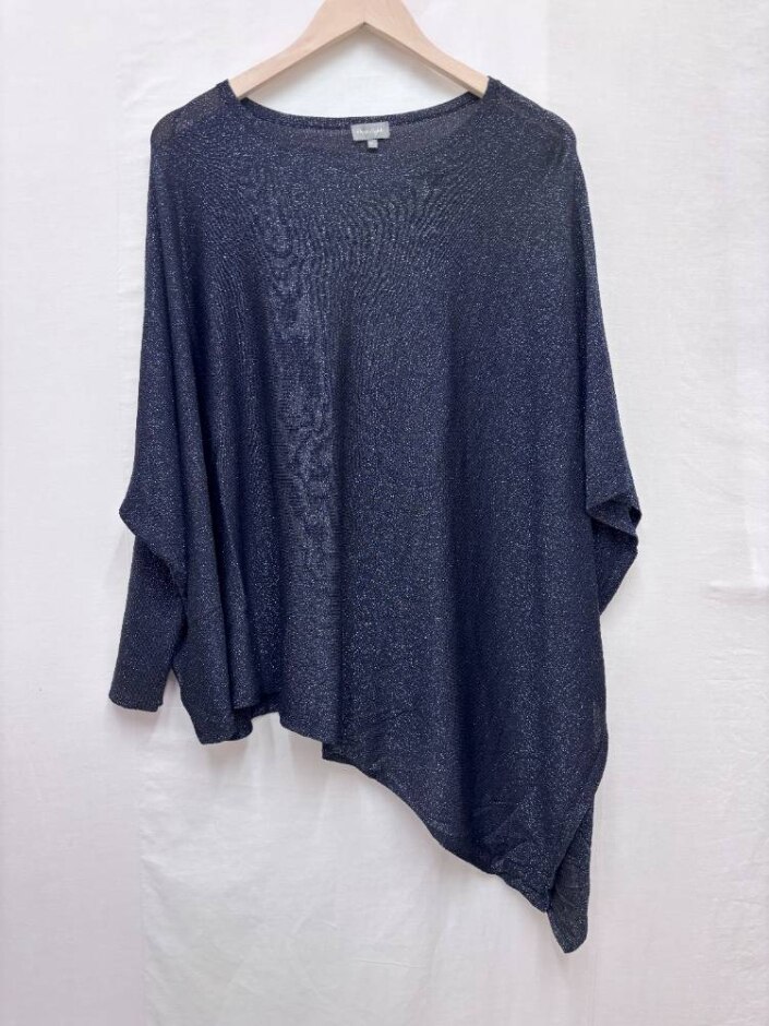 Phase Eight Asymetrical Top Blue Size: M