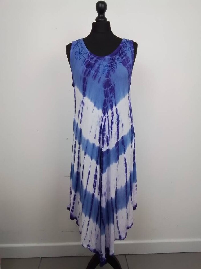 Unbranded Sleeveless Tie Dye  Summer Dress Multi Size: M