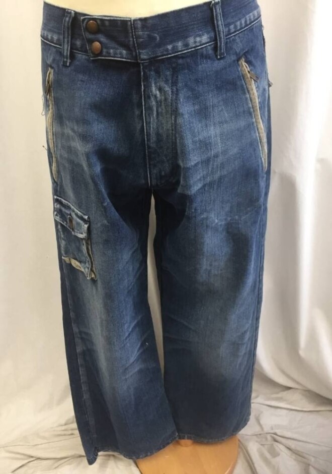 Energie Wide Leg Jeans Blue Size: 34
