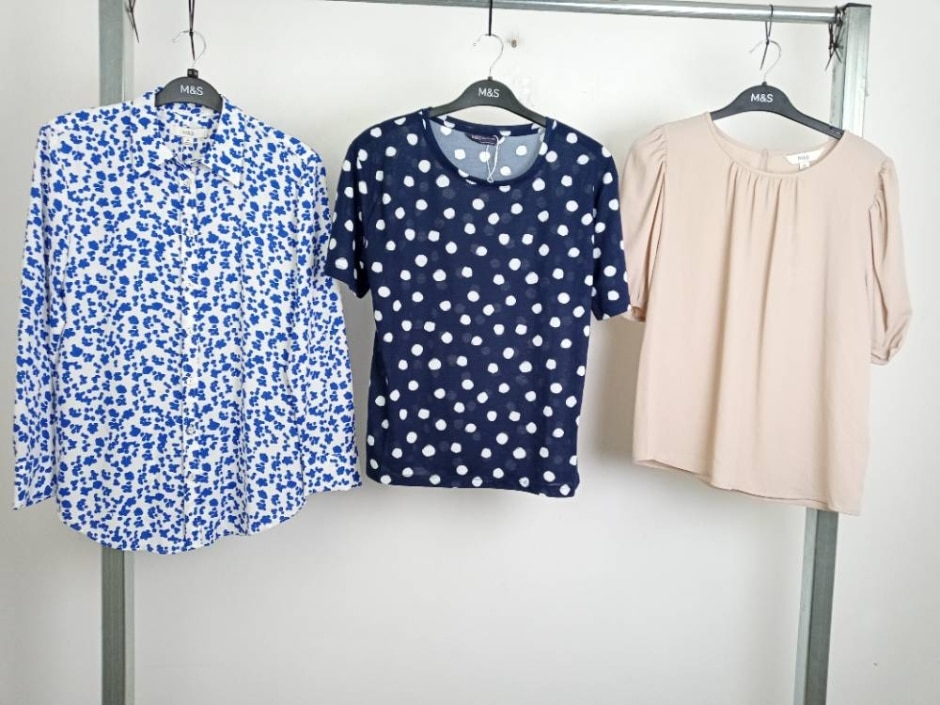 M&s Marks & Spencer 3pcs Blouse Bundle Multicoloured Size: 6