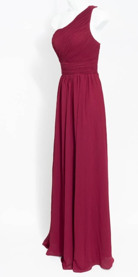 Krisp Full Length Dark Maroon Bridesmaids Dress Size S | Oxfam Shop