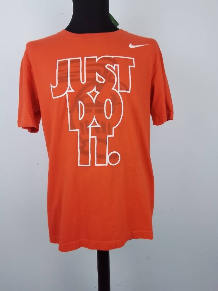 Nike Men's Sportswear  Just Do It T-shirt Orange Size: M