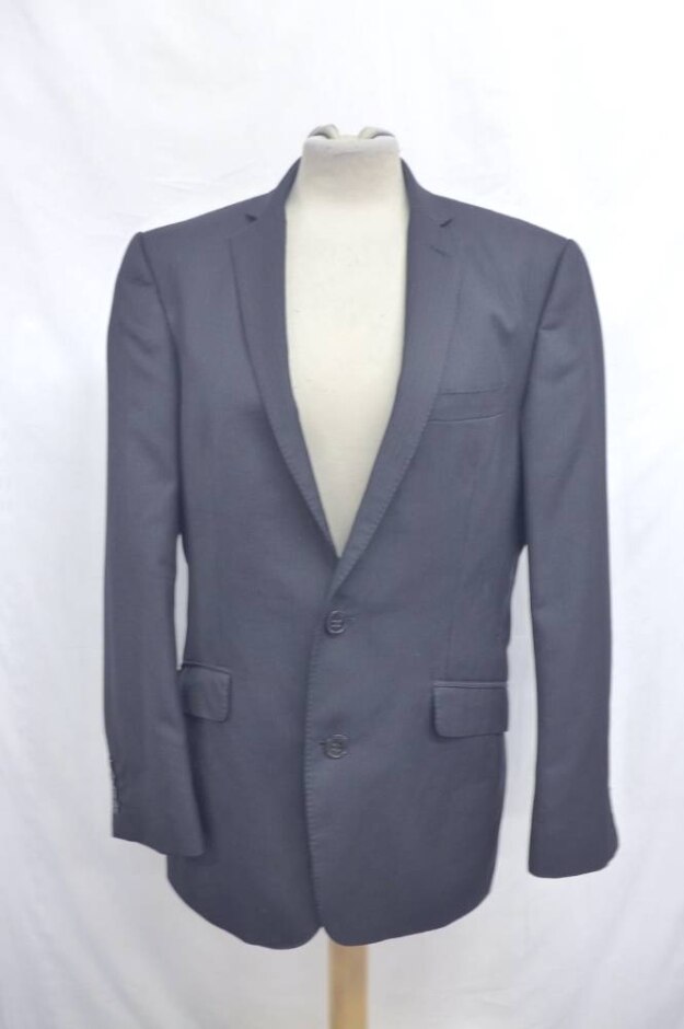 Ben Sherman Pinstripe Single Breast Blazer Midnight Black Size: M