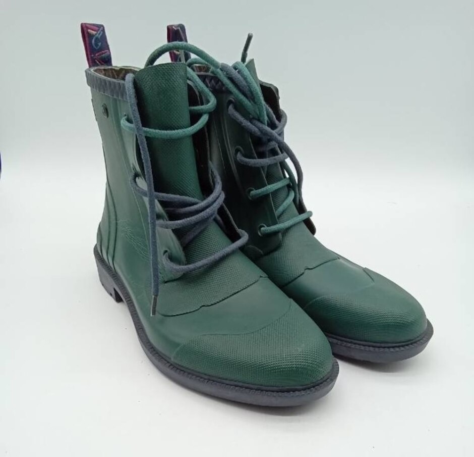 Ted Baker Epsalo Men's Rubber Lace Up Wellies Green Size 9 Boots