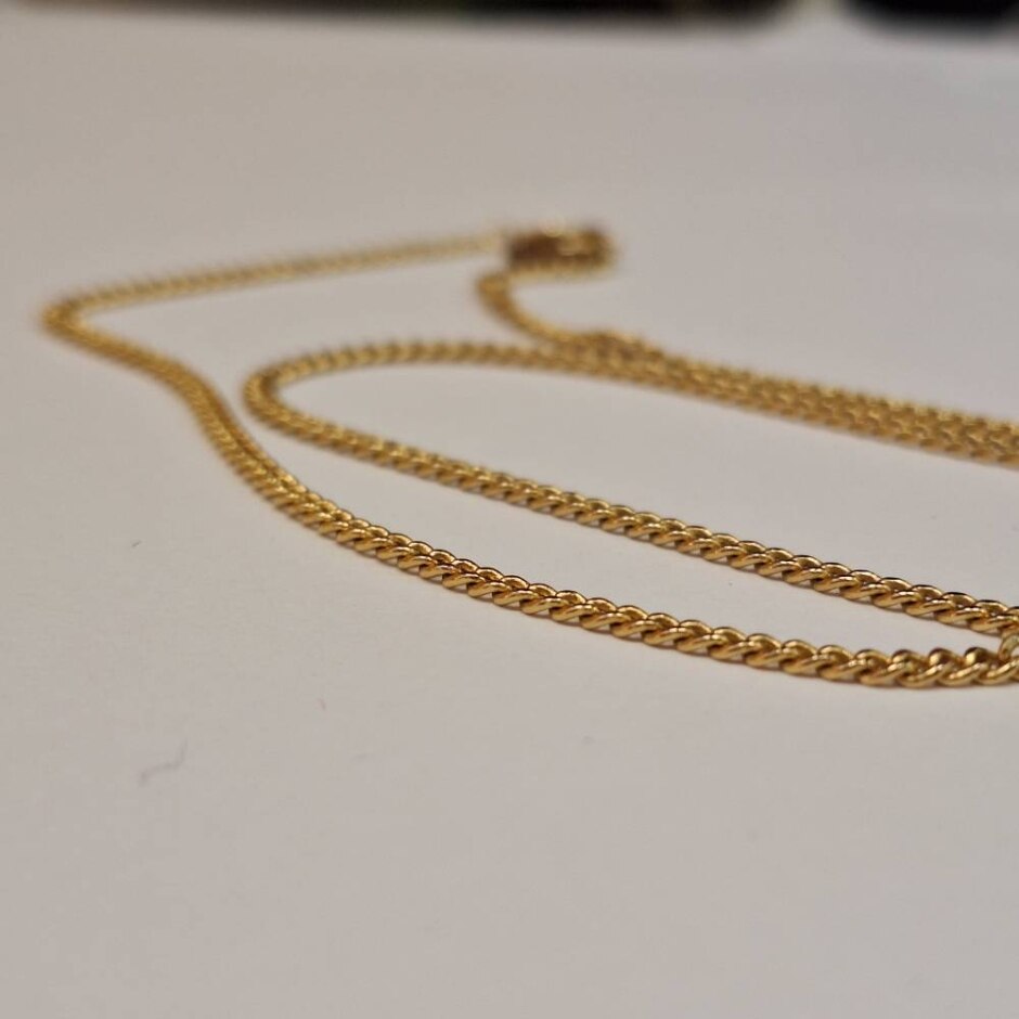 Gold Plated Curb Necklace Chain