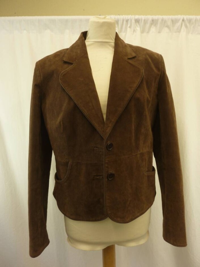 Todays Woman Vintage Suede Jacket Brown Size: 16