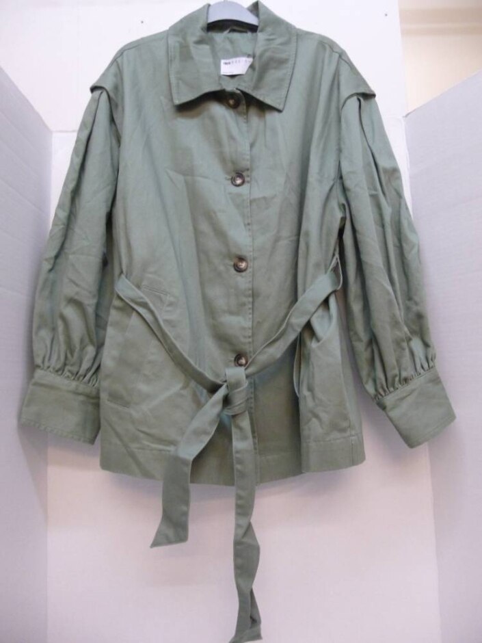 Asos Design Duster Style Jacket Light Green Size: 12