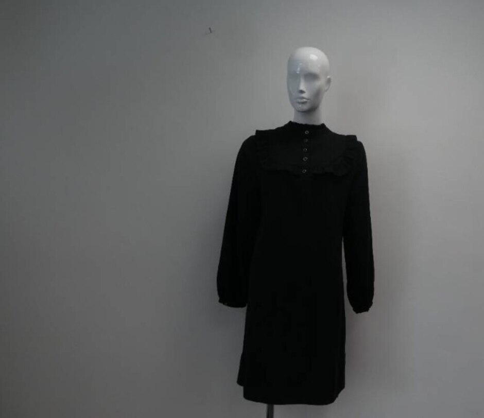 M&s Long Sleeved Dress Black Size: M