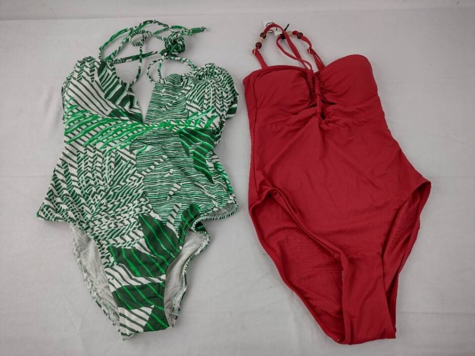M&s Marks & Spencer Swimsuit Bundle X 2 Red & Green Size: 8