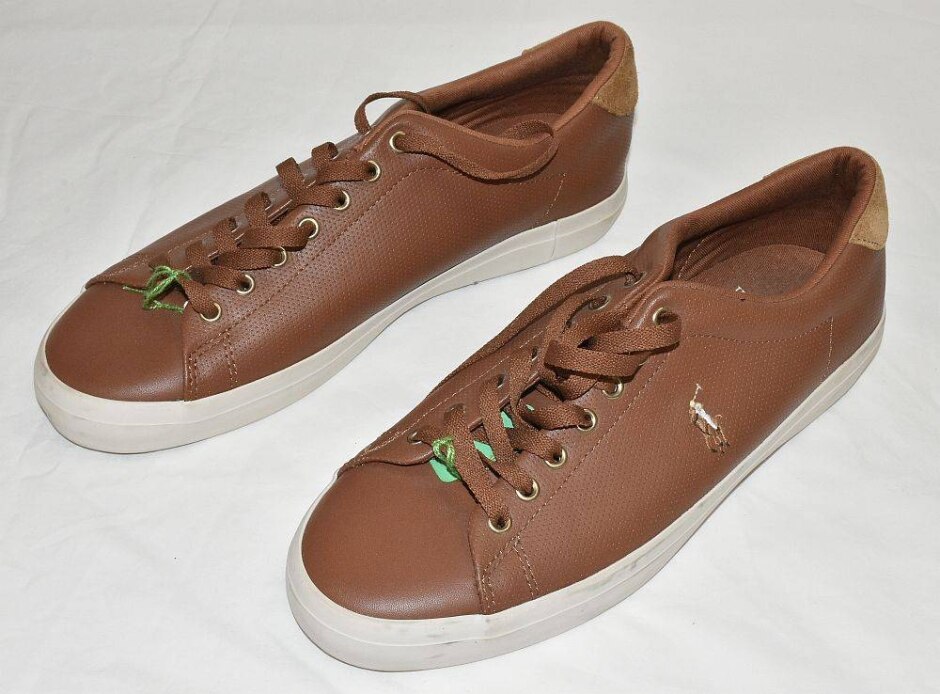 Polo Ralph Lauren Brown Lace Up Sneakers Size 8