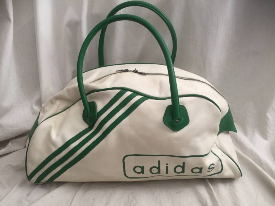 Vintage Adidas Leather Kit Bag