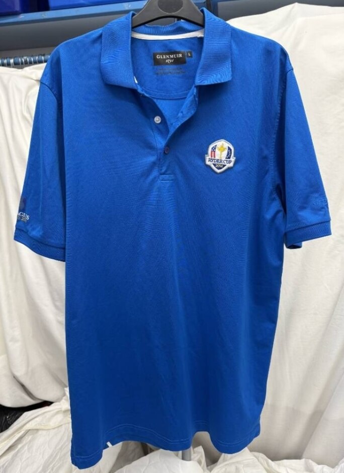 Glenmuir 1891 Ryder Cup 2014 Polo T-shirt  Blue Size: L