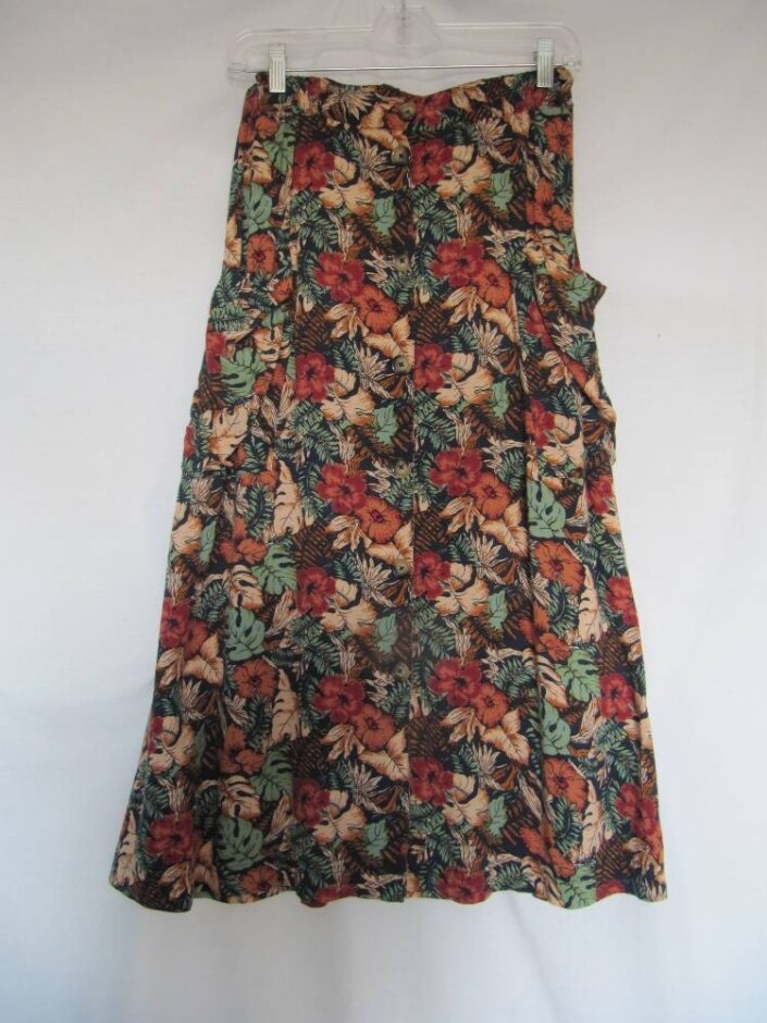 Urban Outfitters Tropical Print Skirt Navy Size: XS Oxfam Shop