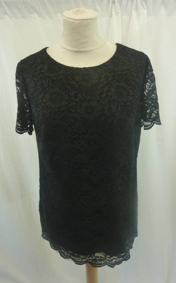 Boden Embroidered Blouse Black Size: 10