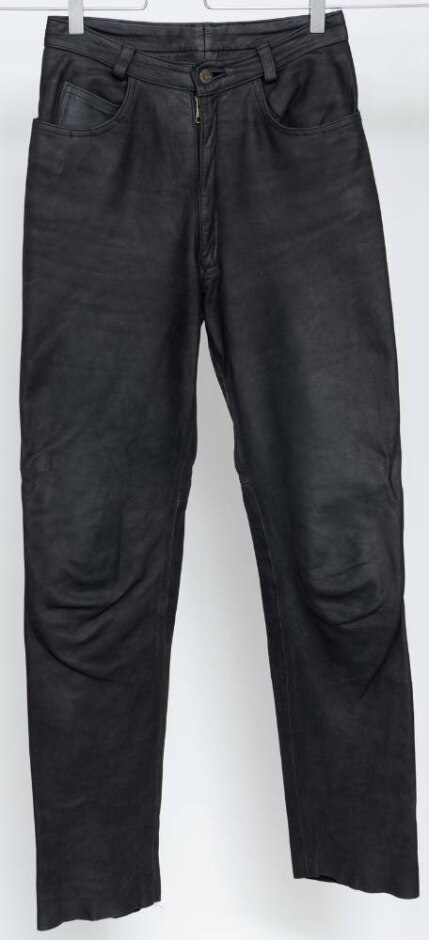 Unbranded Soft Leather Trousers Black Size: S