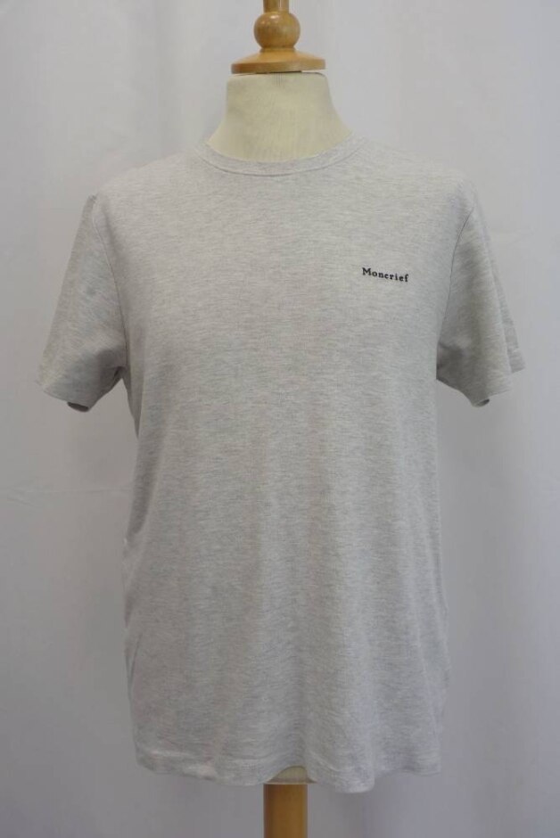 Moncrief Cotton T-shirt Grey Melange Size: M