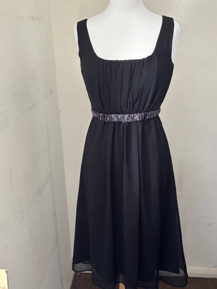 Simply Vera  Vera Wang Women Dress 100% Polyester Black Size: S