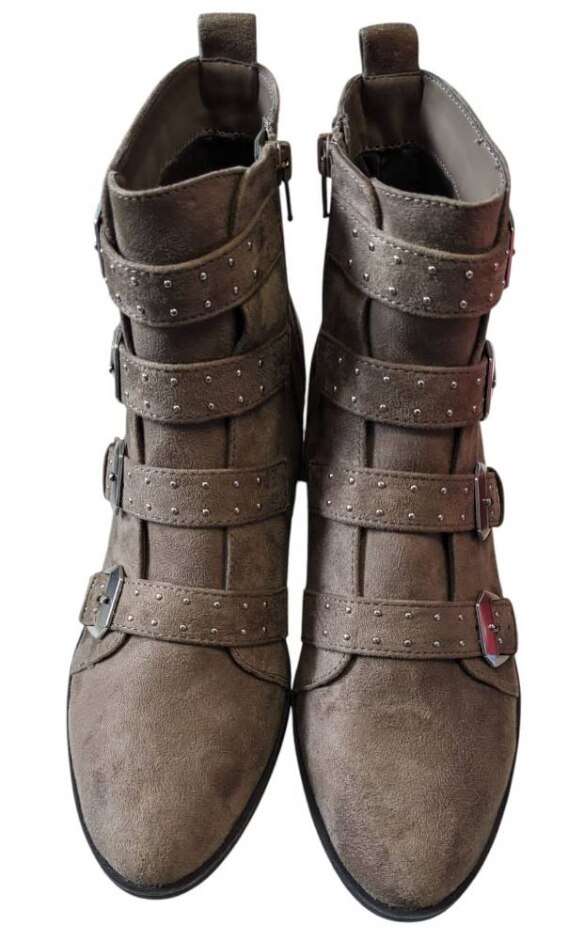 Call It Spring 'thaolith' Belted Brown Ankle Boots, Size 7, Bnwt (in Box)
