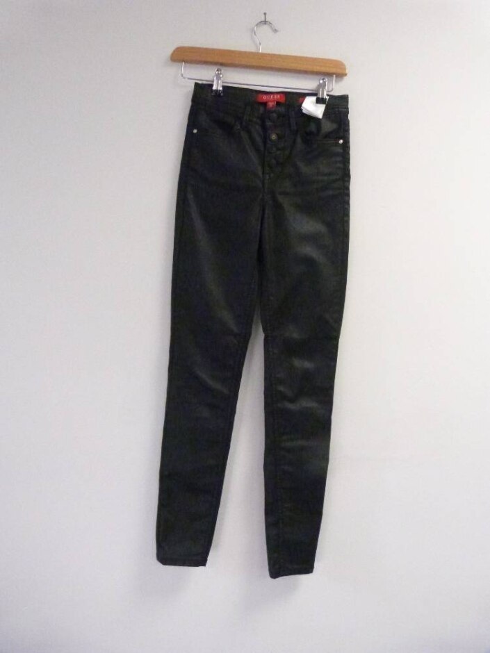 Guess Skinny High Waisted Trousers Black Size: Xs