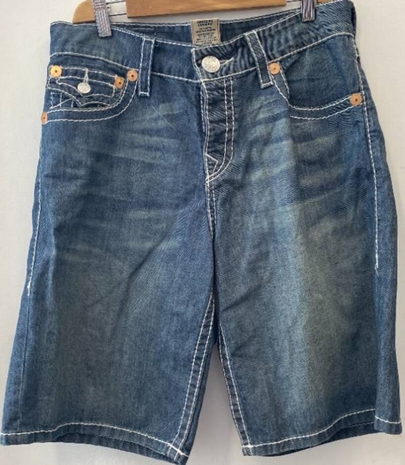 True Religion Denim Shorts  Blue Size: 32
