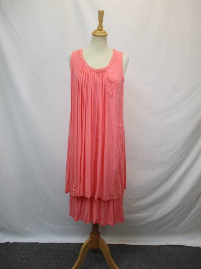Tent Sundress Coral Size: 12
