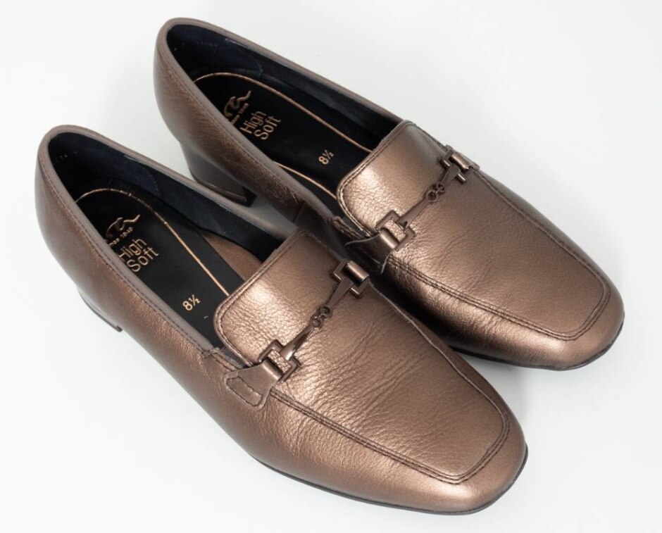 Ara Bronze Court Shoes Size 8.5