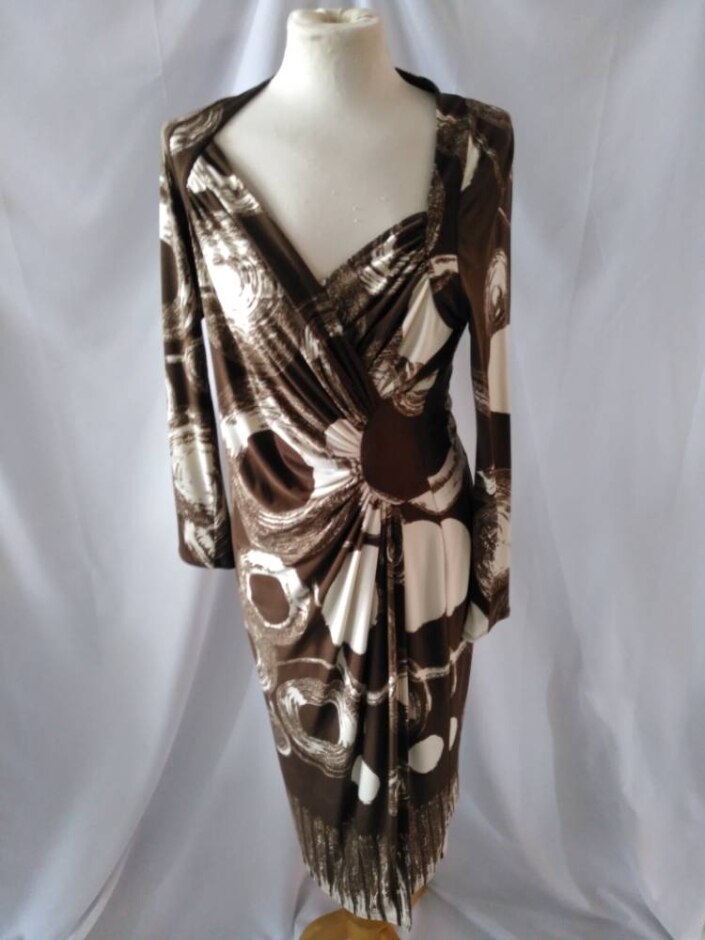 Ronit Zilkha Dress Brown Size: 14