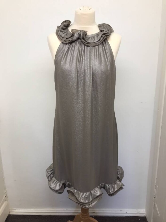 Ted Baker  Dress Metallic Pewter Size: 14